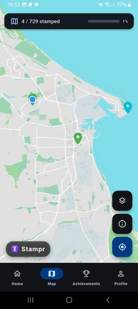 Stampr Map Screen